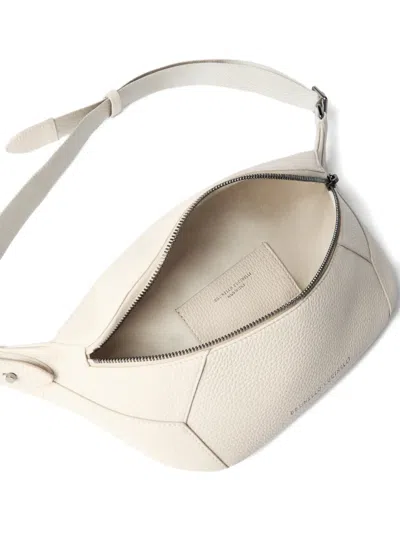 Brunello Cucinelli Duo Leather Belt Bag In White