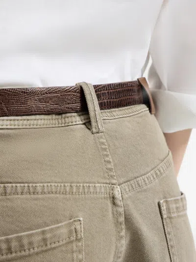 Brunello Cucinelli Baggy Tapered Trousers In Neutral