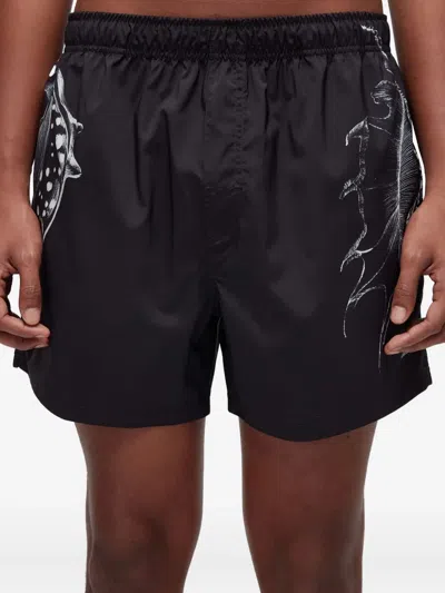 Osklen Shell-print Swim Shorts In Black