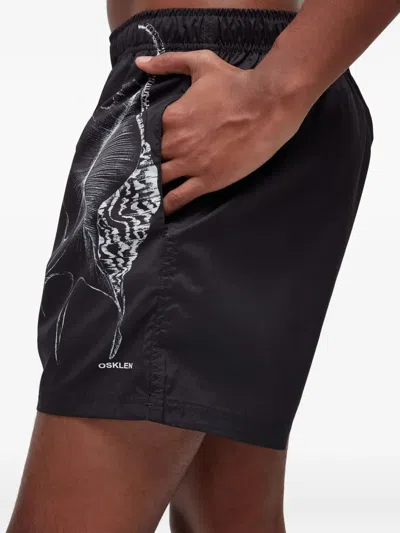 Osklen Shell-print Swim Shorts In Black