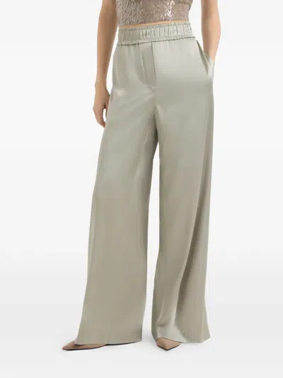 Brunello Cucinelli Elastic-waistband Palazzo Pants In Neutral