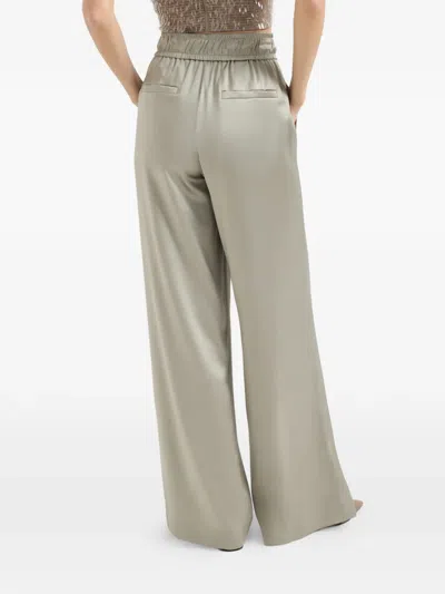 Brunello Cucinelli Elastic-waistband Palazzo Pants In Neutral