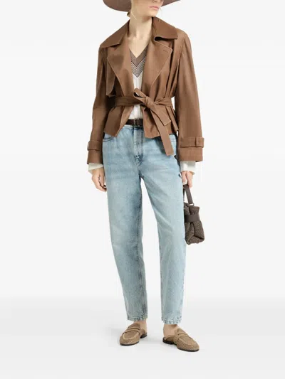 Brunello Cucinelli Cashmere And Silk Lightweight Sweater In Neutral