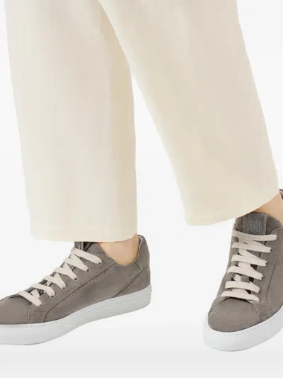 Brunello Cucinelli Suede Sneakers In Multi