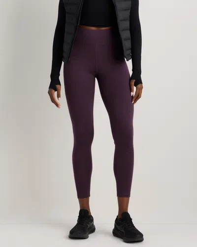 Quince Women's 100% Merino Wool Cold Weather Base Layer Legging In Purple