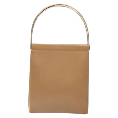 Pre-owned Cartier Trinity Hand Bag Leather Beige Leather Bag () In Sand