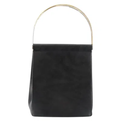 Pre-owned Cartier Trinity Hand Bag Leather Black Leather Bag ()