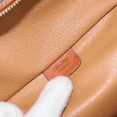 Pre-owned Celine Macadam Vanity Bag Canvas Brown Canvas Bag ()