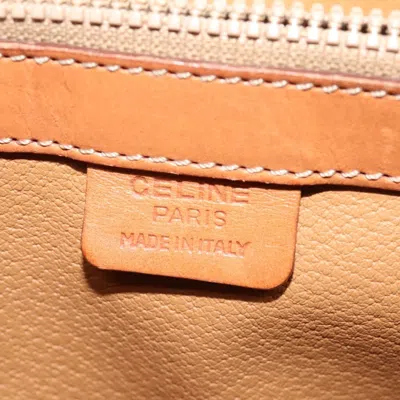 Pre-owned Celine Vintage Convertible Top Handle Bag Macadam Coated Canvas Beige Canvas Bag () In Sand