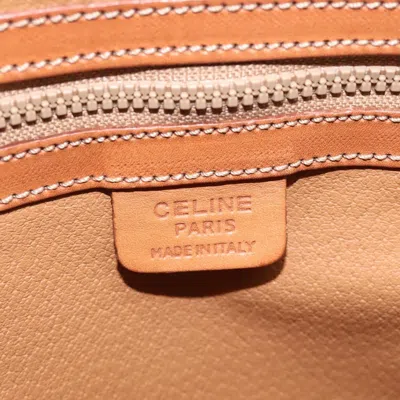 Pre-owned Celine Vintage Macadam Handbag Canvas Beige Canvas Bag () In Sand