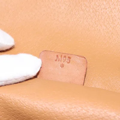 Pre-owned Celine Vintage Double Zip Vanity Case Macadam Coated Canvas Brown Canvas Bag ()