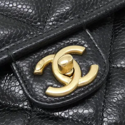 Pre-owned Chanel Black Grained Calfskin Backpack ()