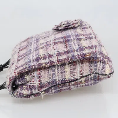 Pre-owned Chanel Camellia Chain Bag Canvas Purple Canvas Bag ()