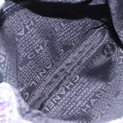 Pre-owned Chanel Camellia Chain Bag Canvas Purple Canvas Bag ()