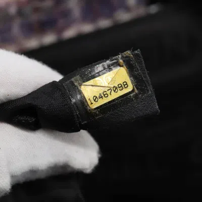 Pre-owned Chanel Camellia Chain Bag Canvas Purple Canvas Bag ()