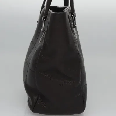 Pre-owned Chanel Chocolate Bar Coco Mark Handbag Caviar Skin Brown Leather Bag ()