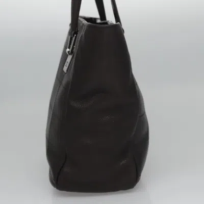 Pre-owned Chanel Chocolate Bar Coco Mark Handbag Caviar Skin Brown Leather Bag ()