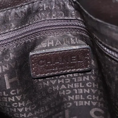 Pre-owned Chanel Chocolate Bar Coco Mark Handbag Caviar Skin Brown Leather Bag ()