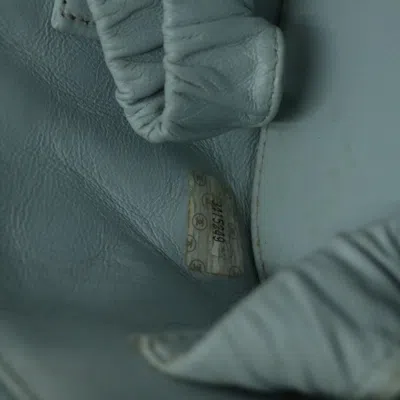 Pre-owned Chanel Cosmetic Case Quilted Lambskin Blue Leather Bag ()