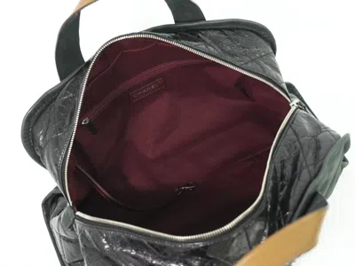 Pre-owned Chanel In The Mix Timeless Bowler Bag Iridescent Calfskin And Quilted Glazed Calfskin Black Leather