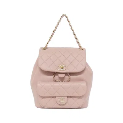 Pre-owned Chanel Pink Leather Backpack ()