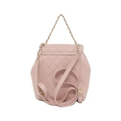 Pre-owned Chanel Pink Leather Backpack ()