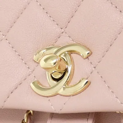 Pre-owned Chanel Pink Leather Backpack ()