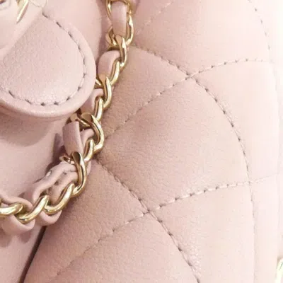 Pre-owned Chanel Pink Leather Backpack ()