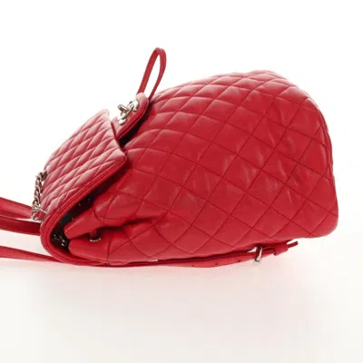 Pre-owned Chanel Urban Spirit Backpack Quilted Lambskin Red Leather Bag ()