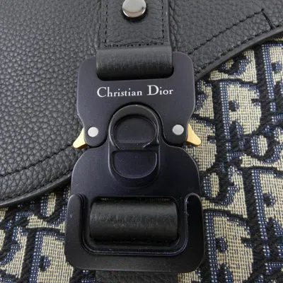 Pre-owned Dior Christian  Beige Black Navy Clutch Bag Handbag ()