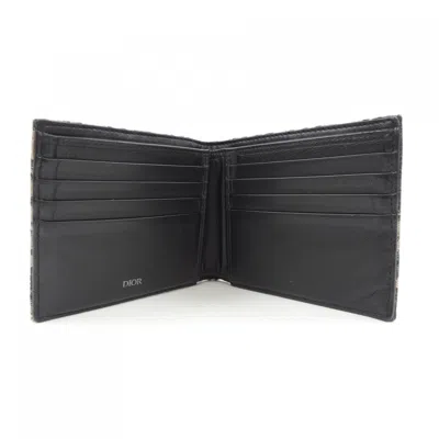 Pre-owned Dior Christian  Beige Black Navy Wallet (bi-fold) ()