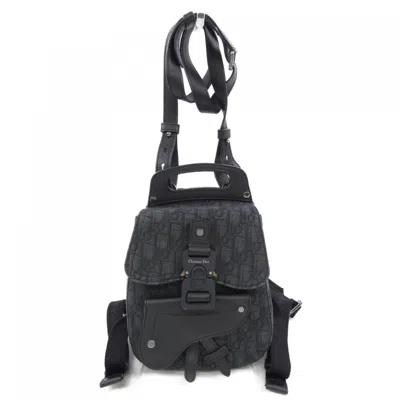 Pre-owned Dior Christian  Black Gray Backpack () In Multi