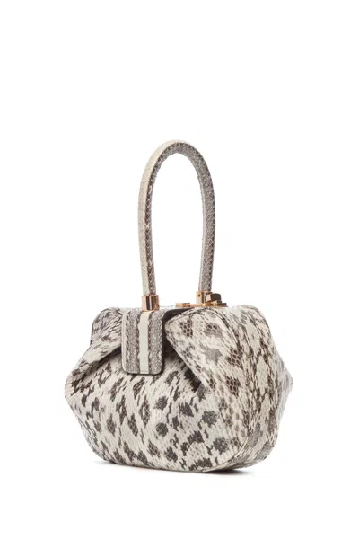 Gabriela Hearst Nina Bag In Black & White Snakeskin In Gray