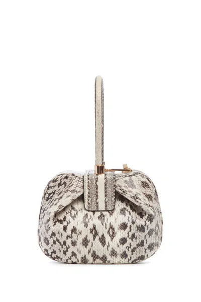 Gabriela Hearst Nina Bag In Black & White Snakeskin In Gray
