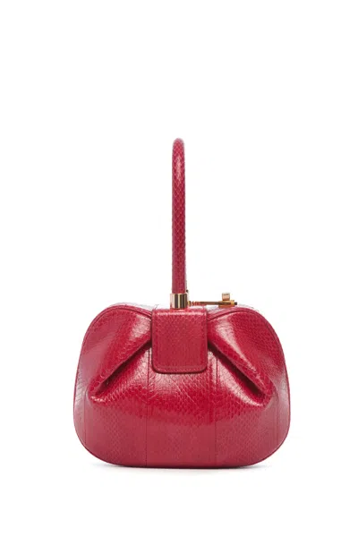 Gabriela Hearst Nina Bag In Red Snakeskin In Pink