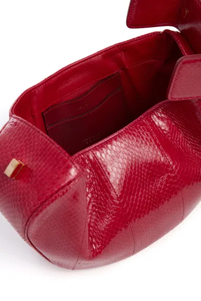 Gabriela Hearst Nina Bag In Red Snakeskin In Pink
