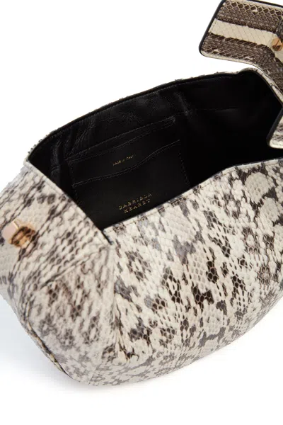 Gabriela Hearst Nina Bag In Black & White Snakeskin In Gray