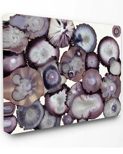 Stupell Grey And Purple Abstract Geode By Third And Wall Canvas Art In Multi