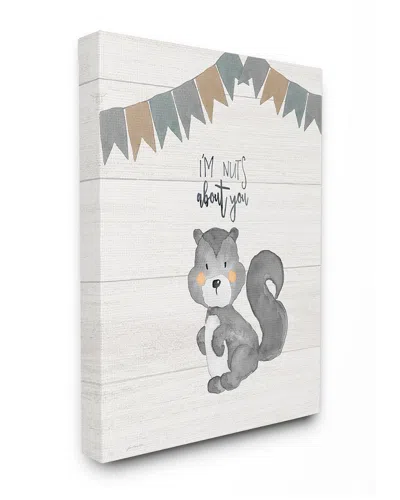 Stupell I'm Nuts About You Squirrel By Jo Moulton Canvas Art In Multi