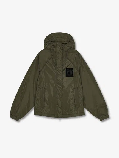 Ganni Flyweight Nylon Jacket Kalamata In Green