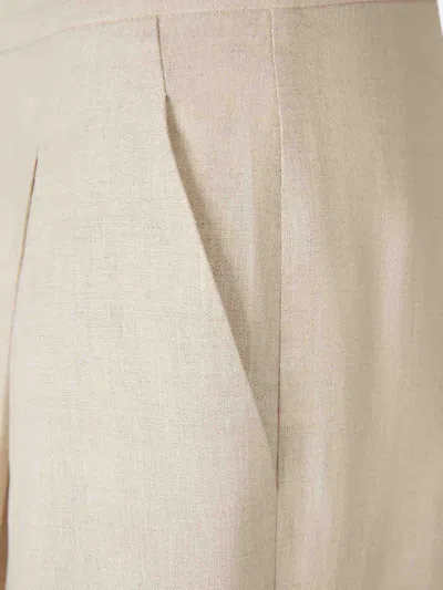 Andres Otalora Esta En Ti Wide-leg Linen Pants In Neutral