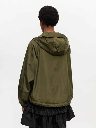 Ganni Flyweight Nylon Jacket Kalamata In Green