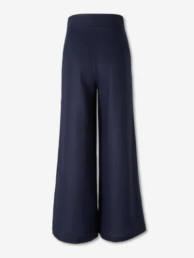 Andres Otalora Plenitud Pleated Tencel Wide-leg Pants In Blue