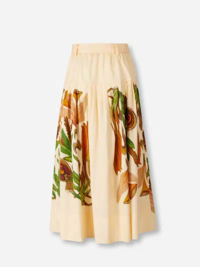 Ulla Johnson Midi Filagree Skirt In Neutral