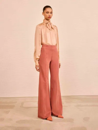 Ulla Johnson Bianca Flared High-waist Jeans In Pink