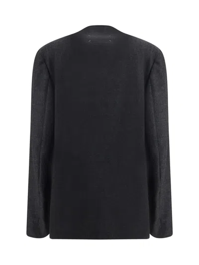Maison Margiela Minimal Virgin Wool Jacket In Gray