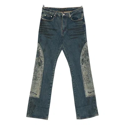 Who Decides War Graphic-panel Jeans In Blue