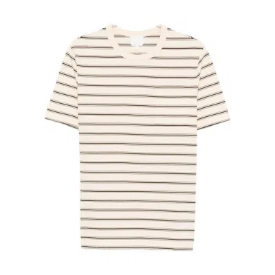 Apc Striped Chest-pocket T-shirt In Neutral