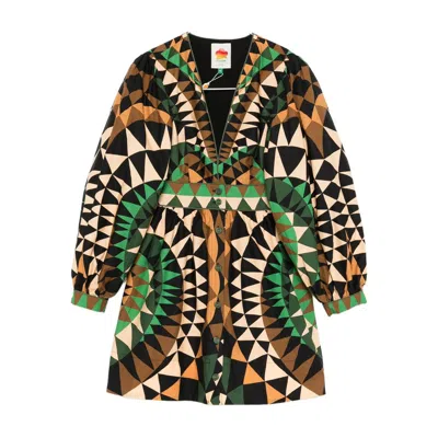 Farm Rio Heart Deco Blouse In Multi