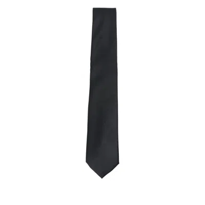 Tagliatore Plain Tie In Black